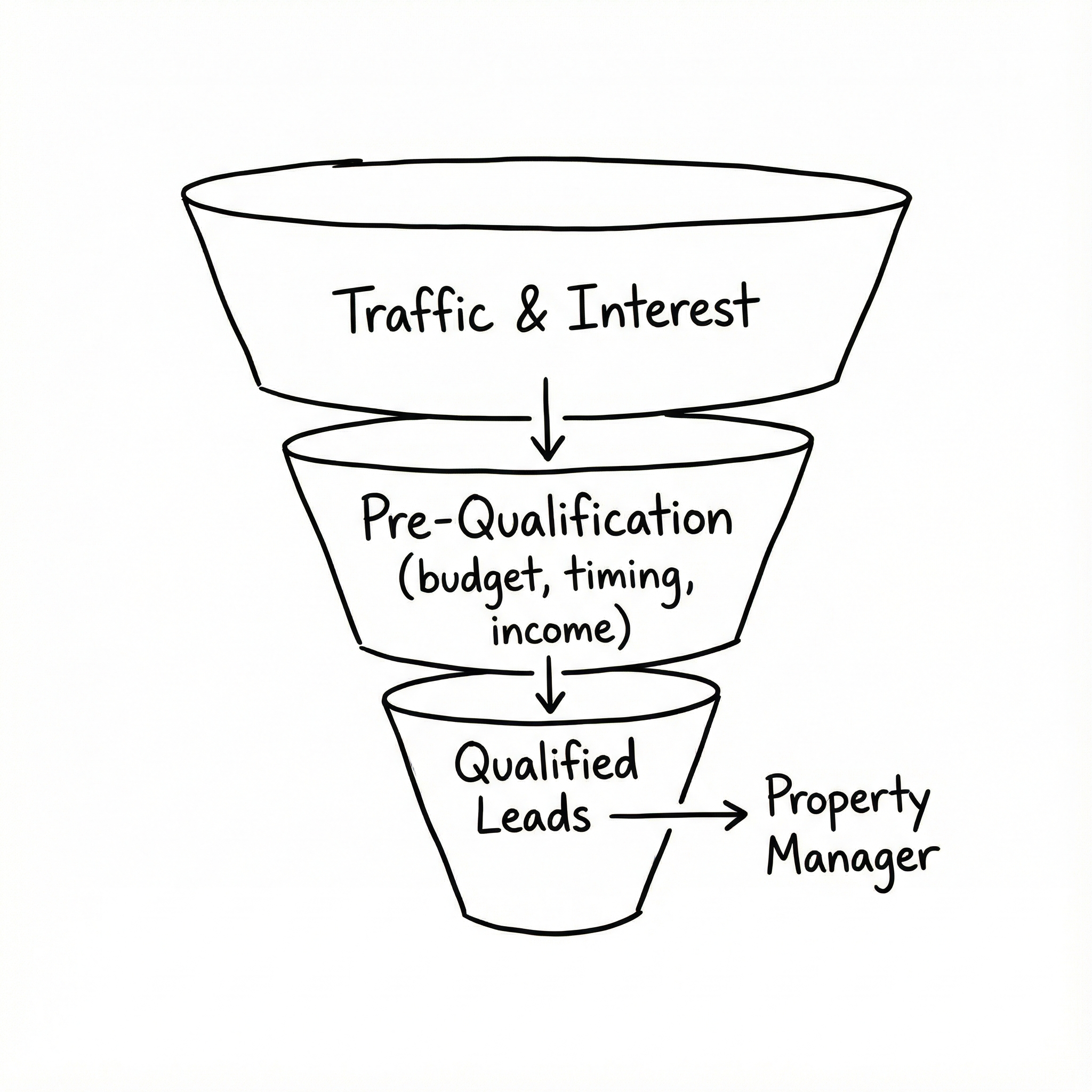 Qualification funnel diagram